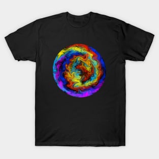 Abstract #8 World Globe of Liquid Color T-Shirt